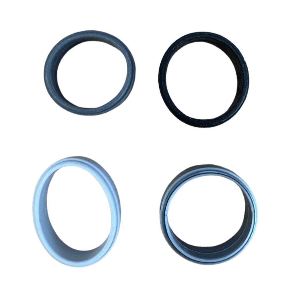 Arua 4 Pack Silicone Rings, Size 10-12 Grey, Silver, Slate, Black - Picture 2 of 2